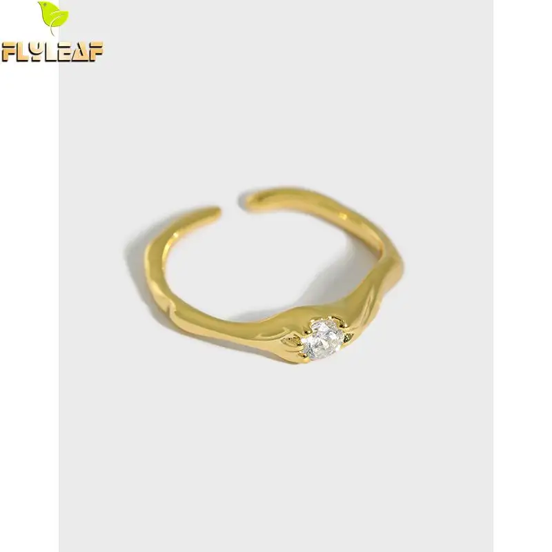 925 Sterling Silver 14k Gold Zircon Wedding Open Rings For Women Light Luxury Female Fashion Jewelry Student Accessories Flyleaf
925 Sterling Silver 14k Gold Zircon Wedding Open Rings For Women Light Luxury Female Fashion Jewelry Student Accessories Flyleaf
