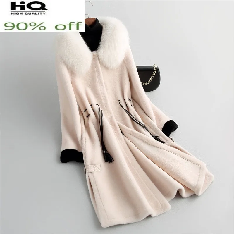 Elegant Real Fox Fur Collar Coat Female Winter 2022 Hooded Sheeap Shearing Coat Women Wool Jacket Jaqueta Feminina Gxy752
Elegant Real Fox Fur Collar Coat Female Winter 2022 Hooded Sheeap Shearing Coat Women Wool Jacket Jaqueta Feminina Gxy752