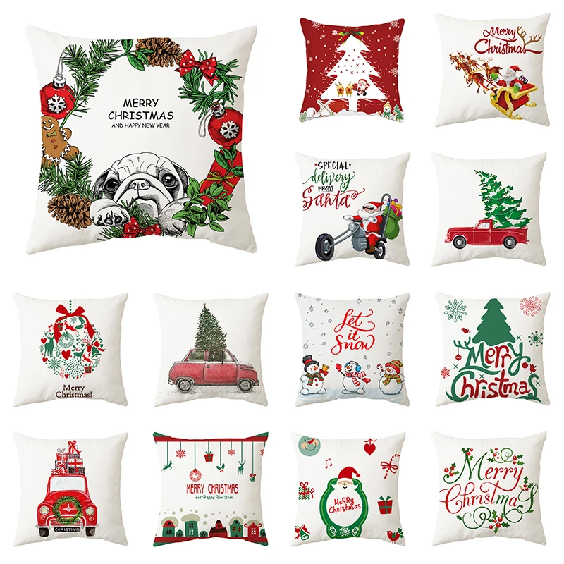 Christmas Decorative Pillowcases Polyester Merry Christmas Santa Claus Throw Pillow Case Cover Elk Cushion Cover Peach Skin
Christmas Decorative Pillowcases Polyester Merry Christmas Santa Claus Throw Pillow Case Cover Elk Cushion Cover Peach Skin