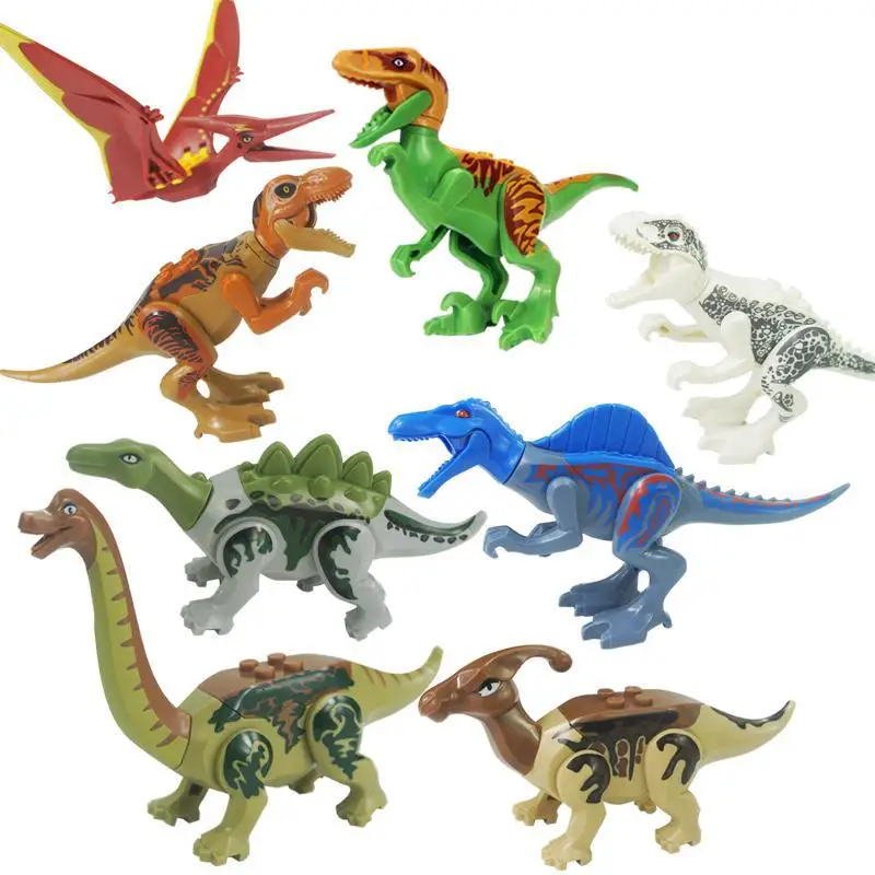 

8pcs/set Jurassic World Park Dinosaurs Building Blocks Tyrannosaurus Rex Animals Figure Educational Toys Gift For Children Kids