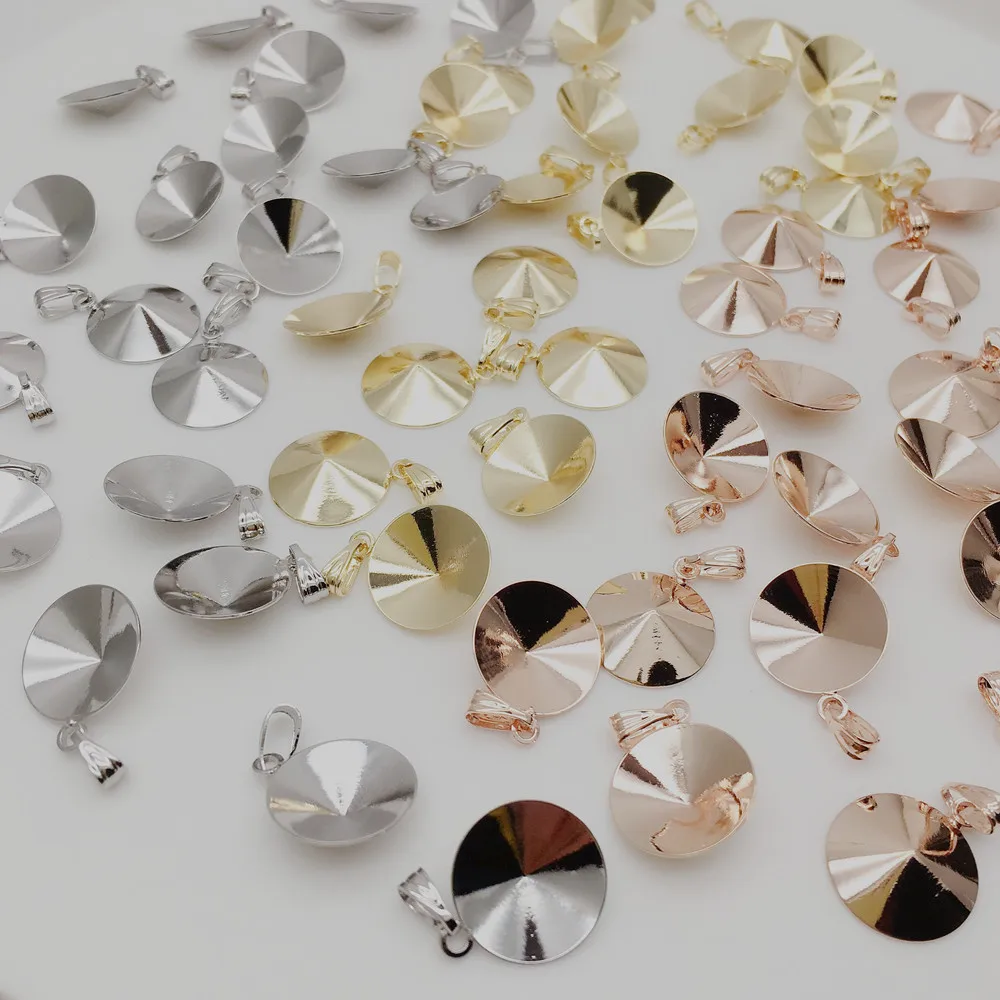 Ms.Betti 14mm Rivoli Pendants Base Findings 1122 Austrian Crystal Copper Settings With For Jewelry DIY Making 
Ms.Betti 14mm Rivoli Pendants Base Findings 1122 Austrian Crystal Copper Settings With For Jewelry DIY Making