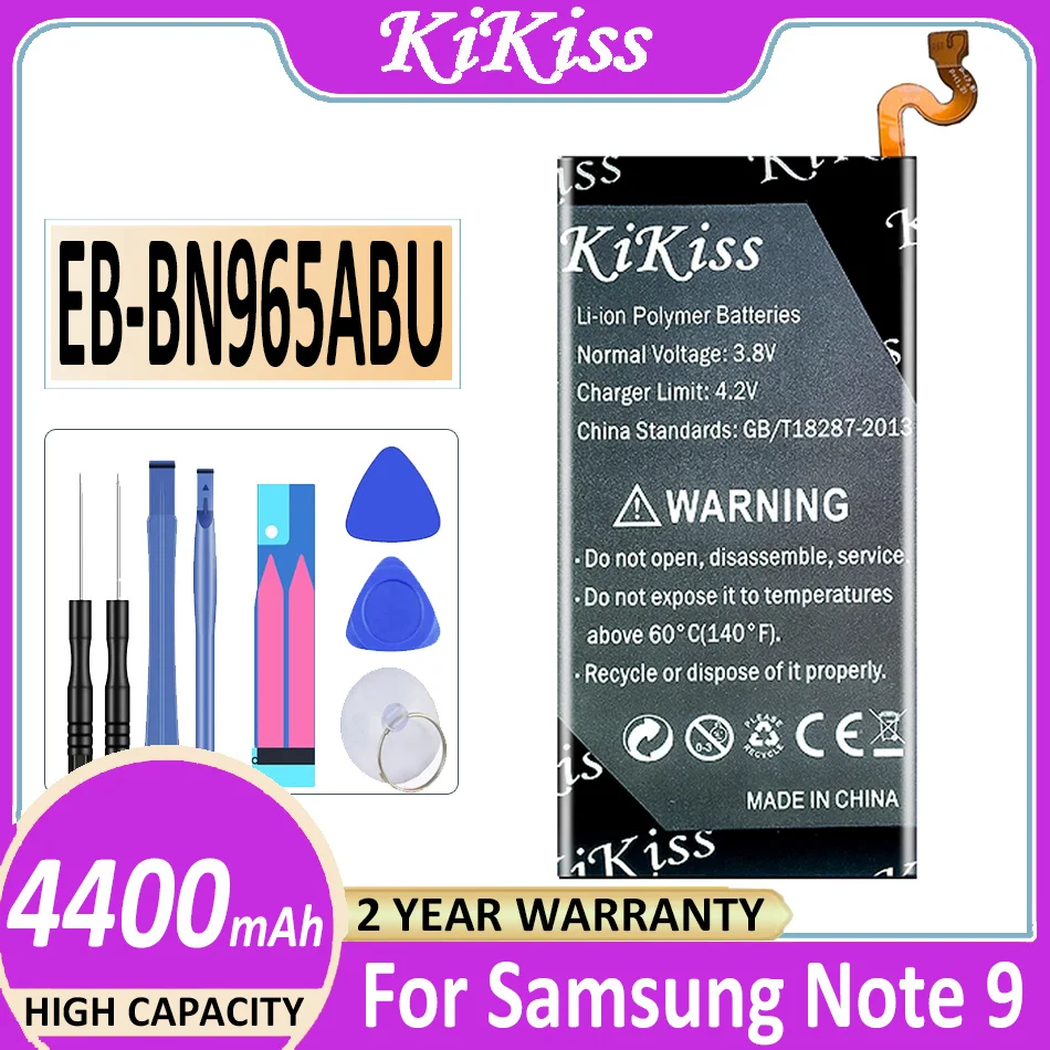 

Original KiKiss Battery EB-BN965ABU 4400mAh for Samsung Galaxy Note9 Note 9 N9600 SM-N9600 SM-N960F N960U N960N N960W Bateria