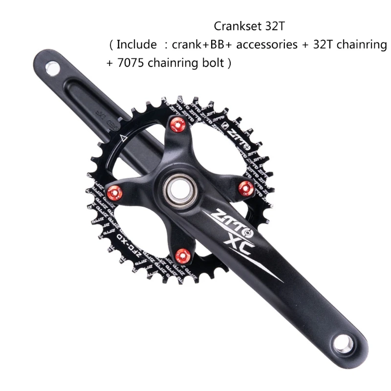MTB Crankset 170mm Crank 1X System Chainwheel Single Chainring Narrow Wide 104 BCD For 1*11 1*10 Mountain Bike Bicycle 
MTB Crankset 170mm Crank 1X System Chainwheel Single Chainring Narrow Wide 104 BCD For 1*11 1*10 Mountain Bike Bicycle