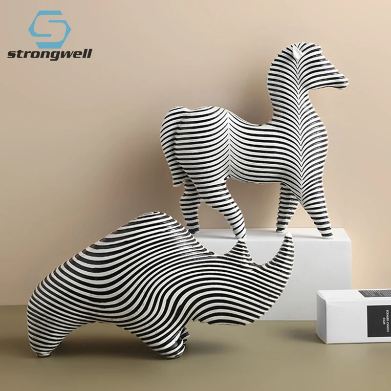 Strongwell европейские абстрактные черно-белые полосатые фигурки животных, домашнее украшение, ремесла, Офисная демонстрация, предметы интерьера
Strongwell европейские абстрактные черно-белые полосатые фигурки животных, домашнее украшение, ремесла, Офисная демонстрация, предметы интерьера