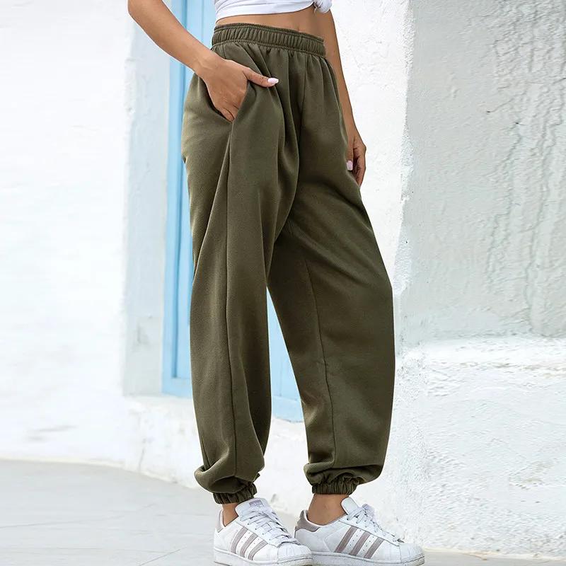 2021 NEW Women Elastic Waistband Joggers Autumn Winter Fashion Solid Sports Trousers Gyms Loose Long Running Pants
2021 NEW Women Elastic Waistband Joggers Autumn Winter Fashion Solid Sports Trousers Gyms Loose Long Running Pants