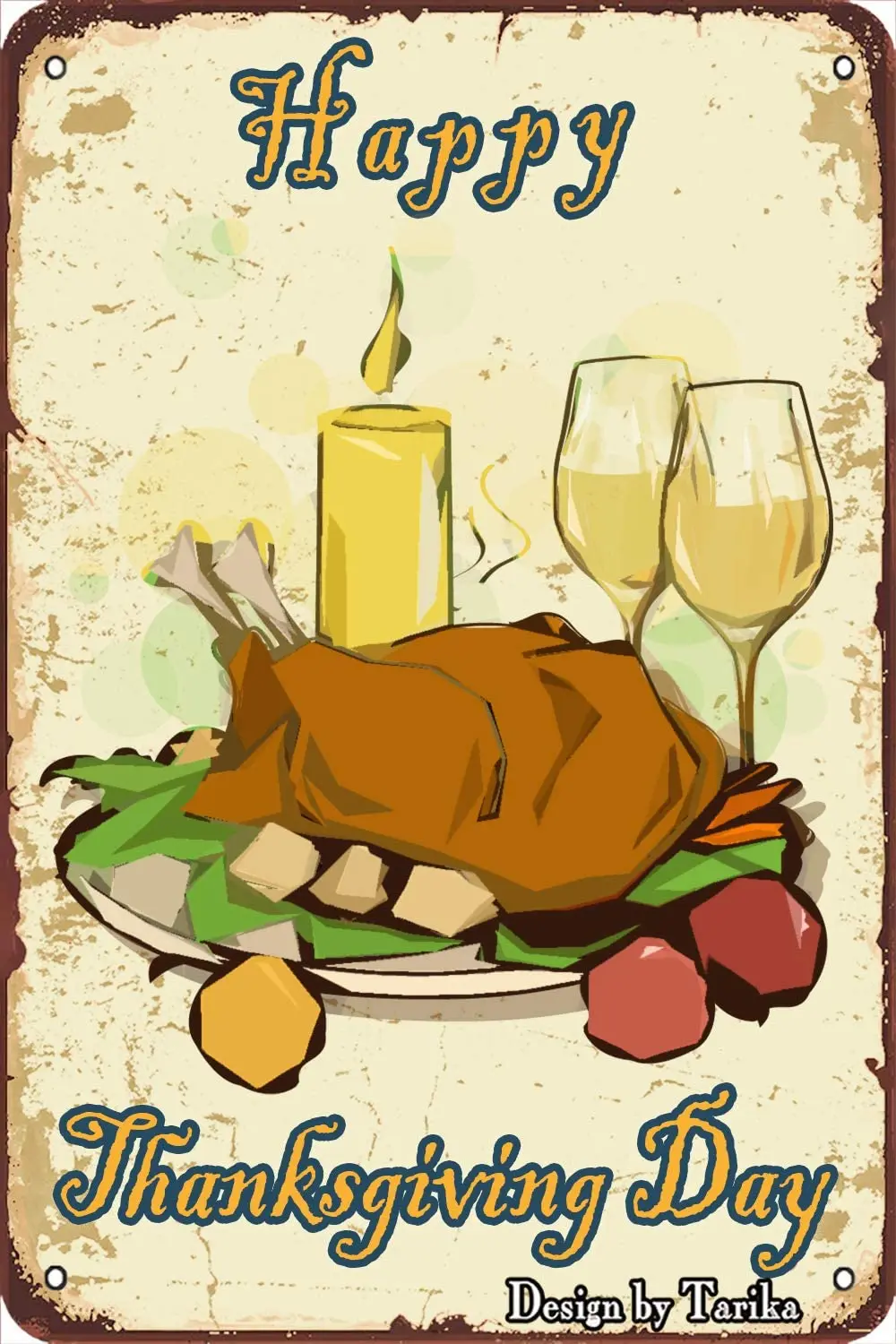 Happy Thanksgiving Roast Turkey Vintage Look 20X30 cm Metal Decoration Poster Sign for Home Kitchen Bathroom Farm Garden Garage
Happy Thanksgiving Roast Turkey Vintage Look 20X30 cm Metal Decoration Poster Sign for Home Kitchen Bathroom Farm Garden Garage