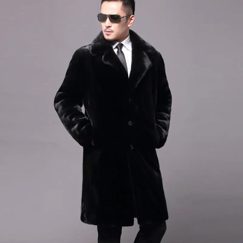 New style mink fur coat medium and long social boy big size thickened men's fur in winter
New style mink fur coat medium and long social boy big size thickened men's fur in winter
