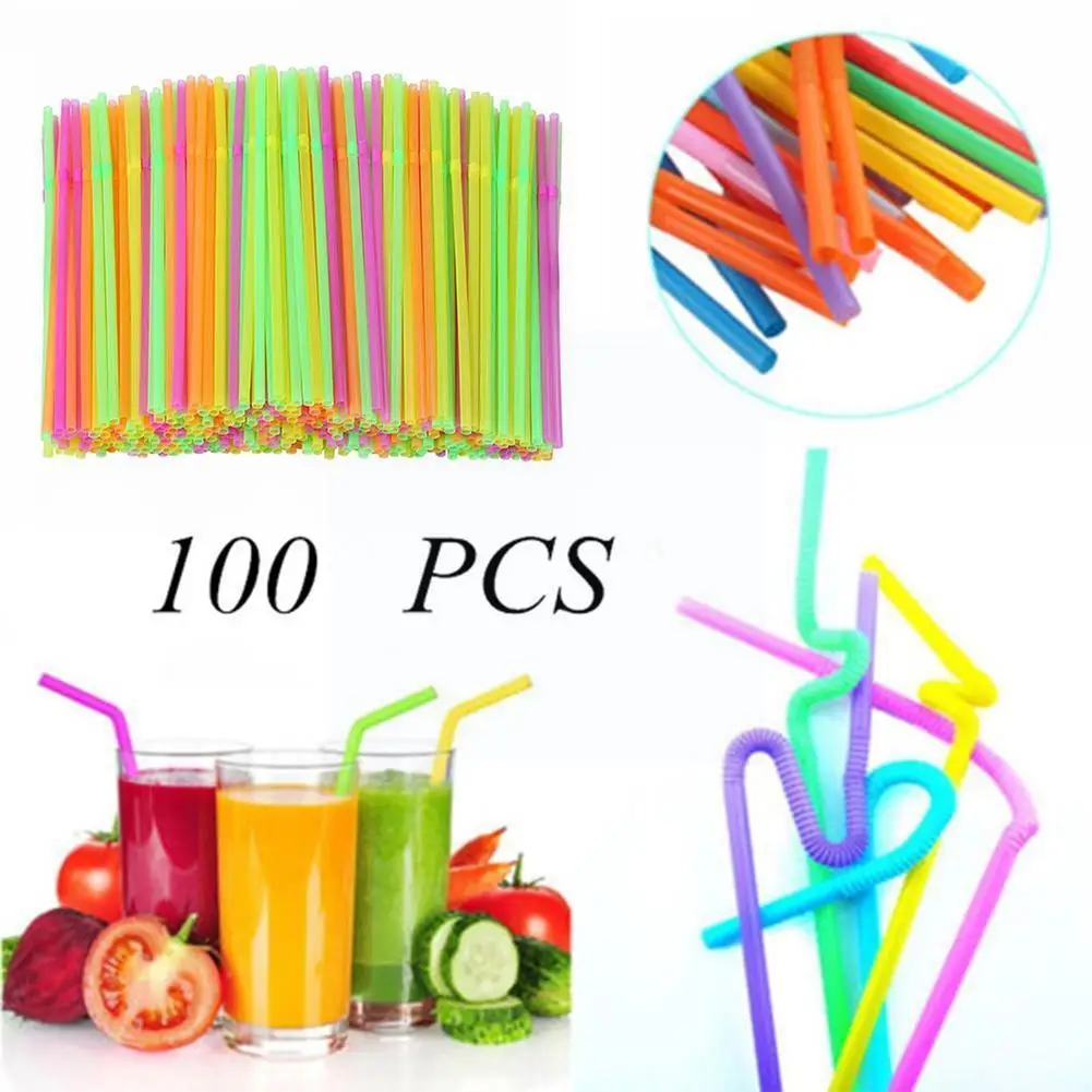100Pcs/set Disposable Straws Flexible Plastic Drinking Fluorescent Drink Bar DIY Straw Straws Straws Bar Party Accessories H2S6
100Pcs/set Disposable Straws Flexible Plastic Drinking Fluorescent Drink Bar DIY Straw Straws Straws Bar Party Accessories H2S6