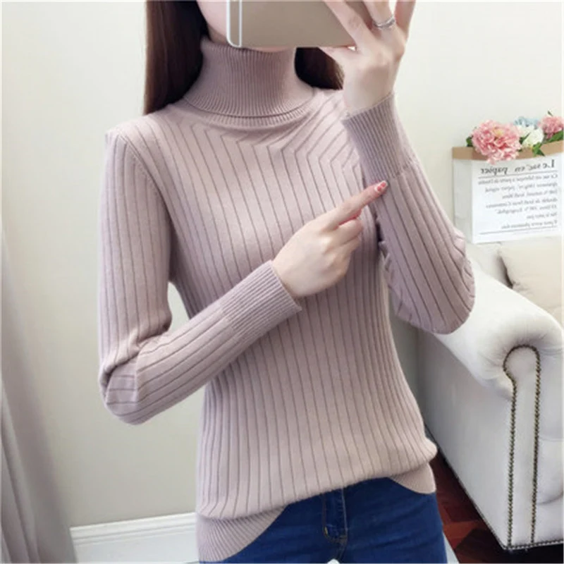 Fashion Turtleneck Sweater Female 2020 Autumn Winter New Slim Sweaters Women Long-sleeved Knit Pullovers Tops XA241
Fashion Turtleneck Sweater Female 2020 Autumn Winter New Slim Sweaters Women Long-sleeved Knit Pullovers Tops XA241