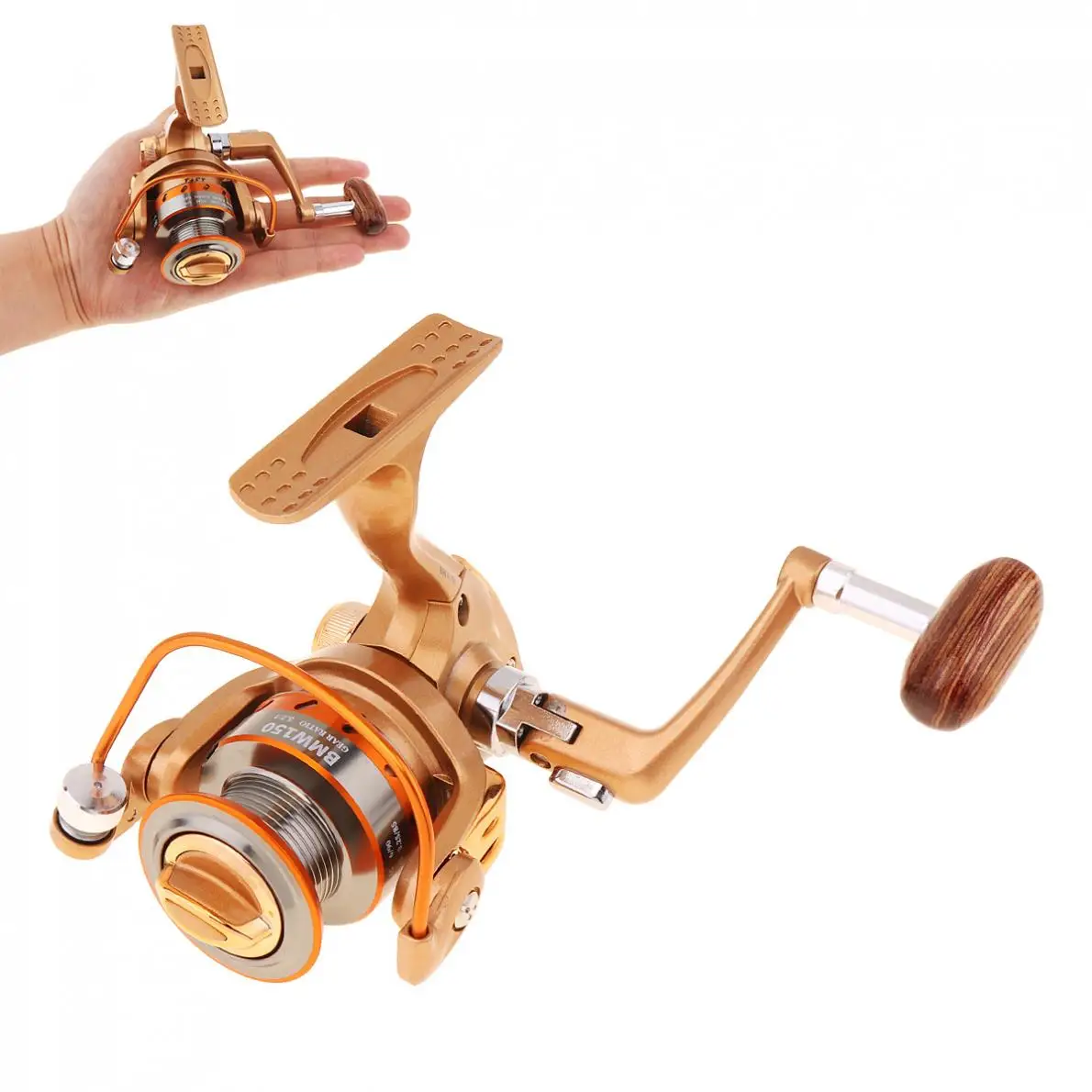 

12+1 Ball Bearing 5.2:1 Mini Palm Size Portable Spinning Fishing Reel High Speed Metal Coil Pocket Wheel