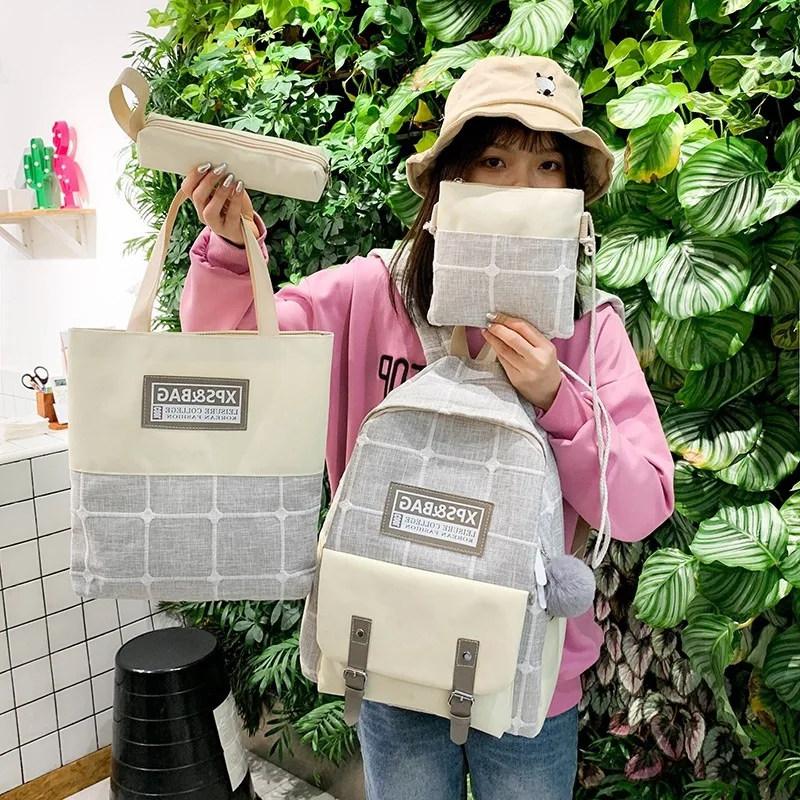 4 pcs Sets Casual Women Backpacks High school Student School Bag For Teenage Girls Large capacity Travel Bags Mochila Feminina
4 pcs Sets Casual Women Backpacks High school Student School Bag For Teenage Girls Large capacity Travel Bags Mochila Feminina