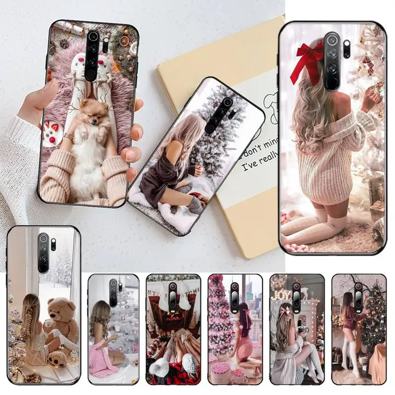 Модная Рождественская девушка для Redmi 9A 8A 7 6 6A Note 9 8 8T Pro Max K20 K30 Pro|Бамперы| |