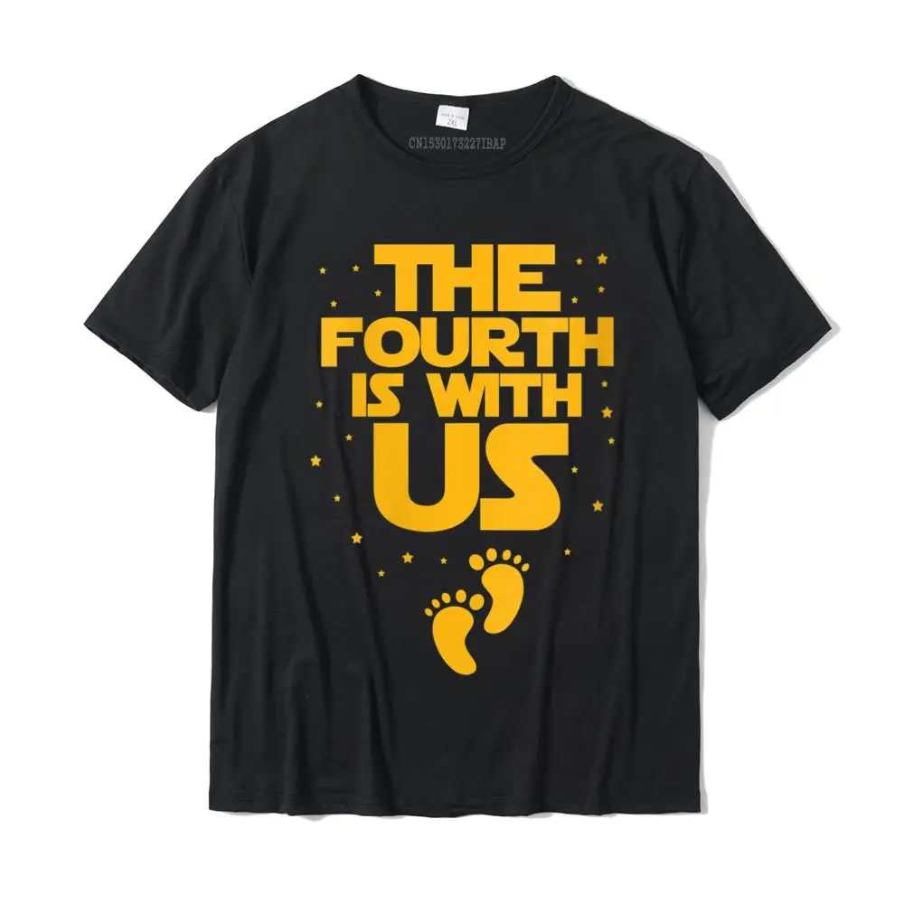 Womens The Fourth Is With Us Pregnancy Funny Baby Footprints T-Shirt Plain Casual T Shirt Cotton Tshirts for Men Leisure
Womens The Fourth Is With Us Pregnancy Funny Baby Footprints T-Shirt Plain Casual T Shirt Cotton Tshirts for Men Leisure