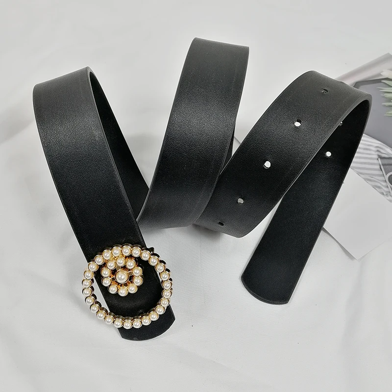 Luxury Belts For Women Double Ring G Pearl Ceinture Femme Jeans Leather Belt Shinny Rhinestone Waistband Girls Trousers Cintos
Luxury Belts For Women Double Ring G Pearl Ceinture Femme Jeans Leather Belt Shinny Rhinestone Waistband Girls Trousers Cintos