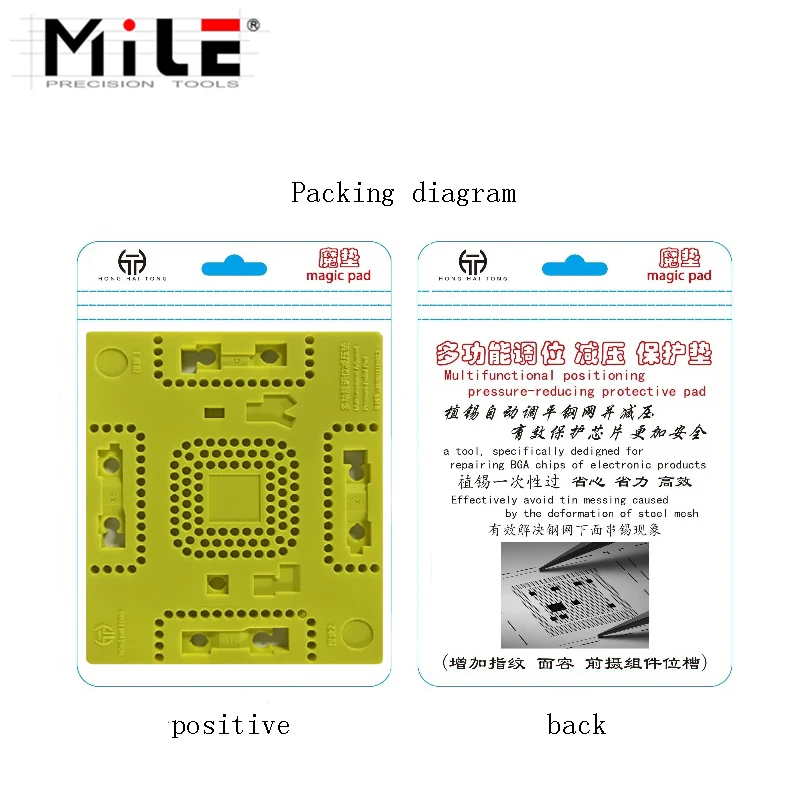 MILE Positioning Pressure-Reducing Protective Pad With Multi-Component Slots For iPhone CPU BGA Fingerprint Face Chips Repairing |