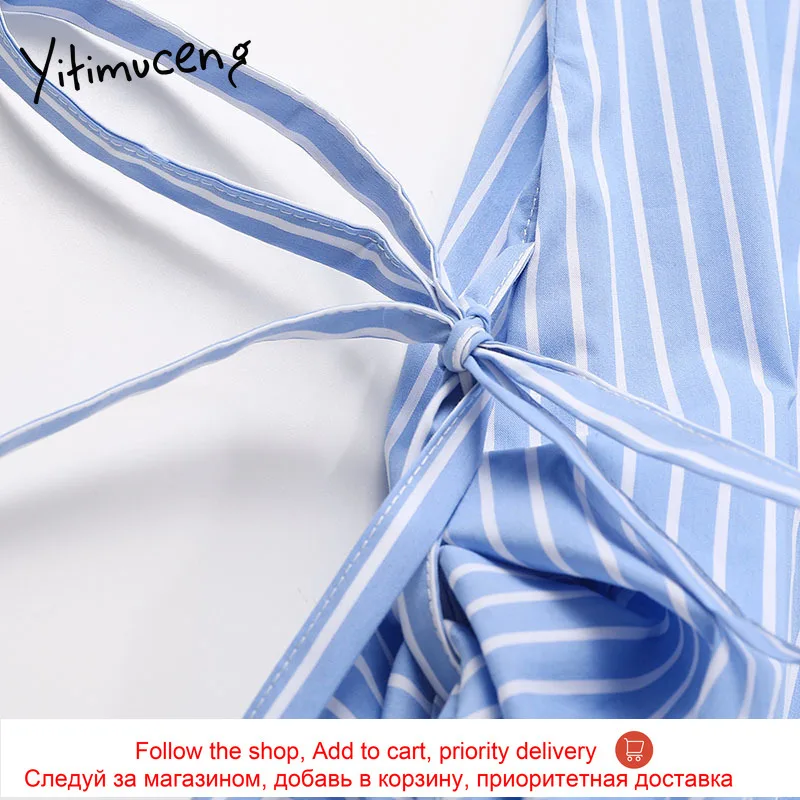 Yitimuceng striped lace up Blouse Women Shirts Loose New Spring 2021 Fashion Clothes Long Sleeve Neck Button Casual Tops
Yitimuceng striped lace up Blouse Women Shirts Loose New Spring 2021 Fashion Clothes Long Sleeve Neck Button Casual Tops