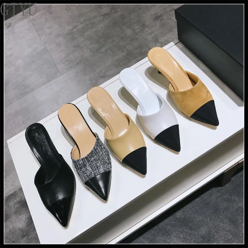 Giyu 2020 New women Mules sandal slippers leather design heel woman pearl heels luxury designer sandals Mule Slide slipper
Giyu 2020 New women Mules sandal slippers leather design heel woman pearl heels luxury designer sandals Mule Slide slipper