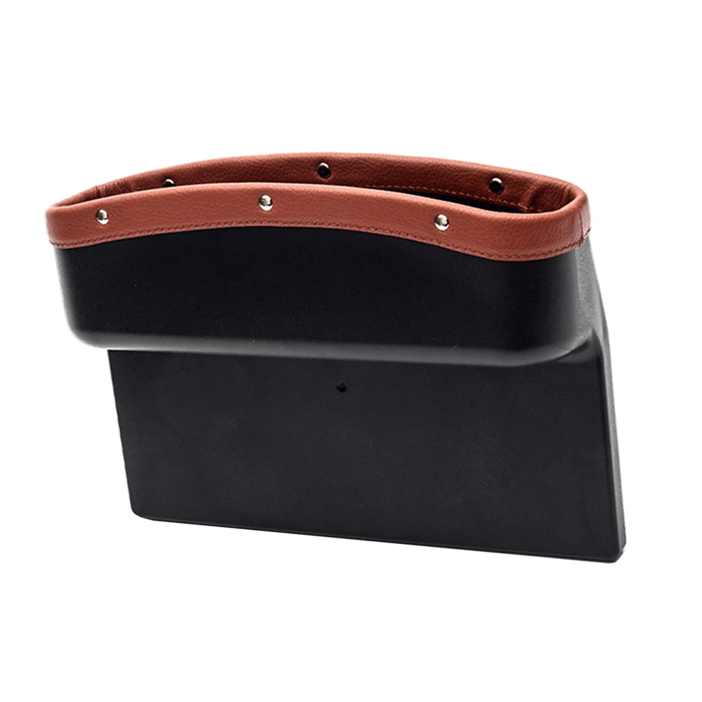 Car Seat Gap Storage Box Leather Leak-Proof Storage Box Car Organizer Universal