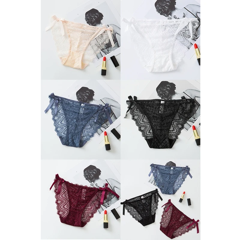 Summer Ultra-Thin Panties Cute Bow Low Rise Panties Women Sexy Lingerie Underwear Lace Panties
Summer Ultra-Thin Panties Cute Bow Low Rise Panties Women Sexy Lingerie Underwear Lace Panties