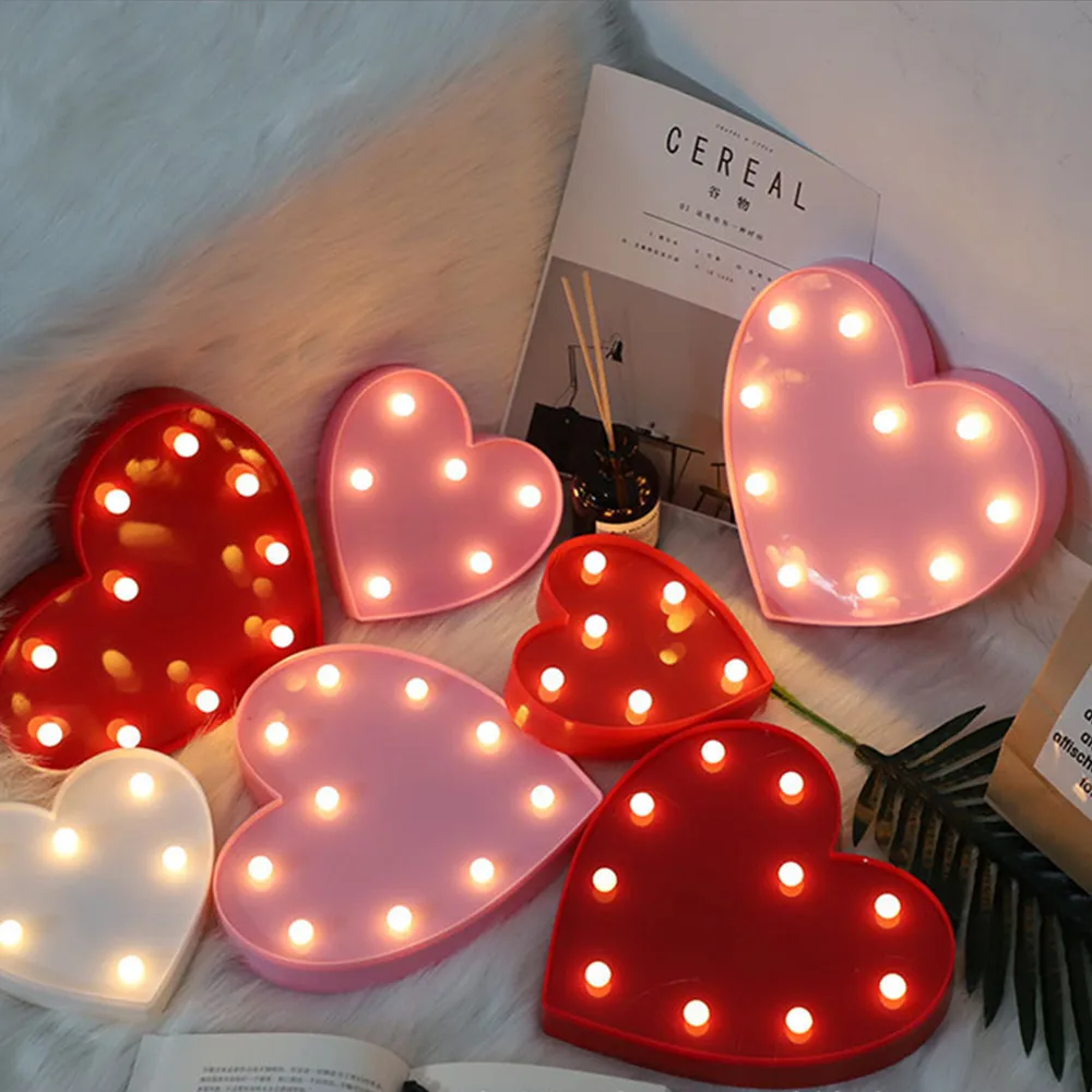 Luminous Led Letter Night Light Creative Heart Alphabet Number Battery Lamp Romantic Wedding Party Decoration Christmas 
Luminous Led Letter Night Light Creative Heart Alphabet Number Battery Lamp Romantic Wedding Party Decoration Christmas