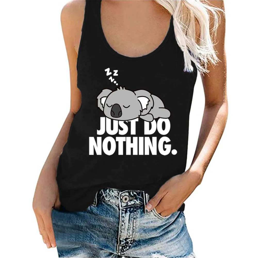 Новые майки Lazy Koala с принтом «Just Do Nothing», забавная повседневная кофта без рукавов
Новые майки Lazy Koala с принтом «Just Do Nothing», забавная повседневная кофта без рукавов