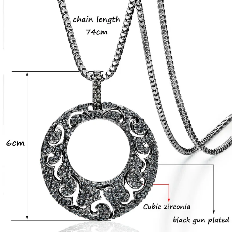 LEEKER Hollow Round Circle Rhinestone Pendant Necklace Long Chain Women Statement Retro Jewelry 097 LK4
LEEKER Hollow Round Circle Rhinestone Pendant Necklace Long Chain Women Statement Retro Jewelry 097 LK4
