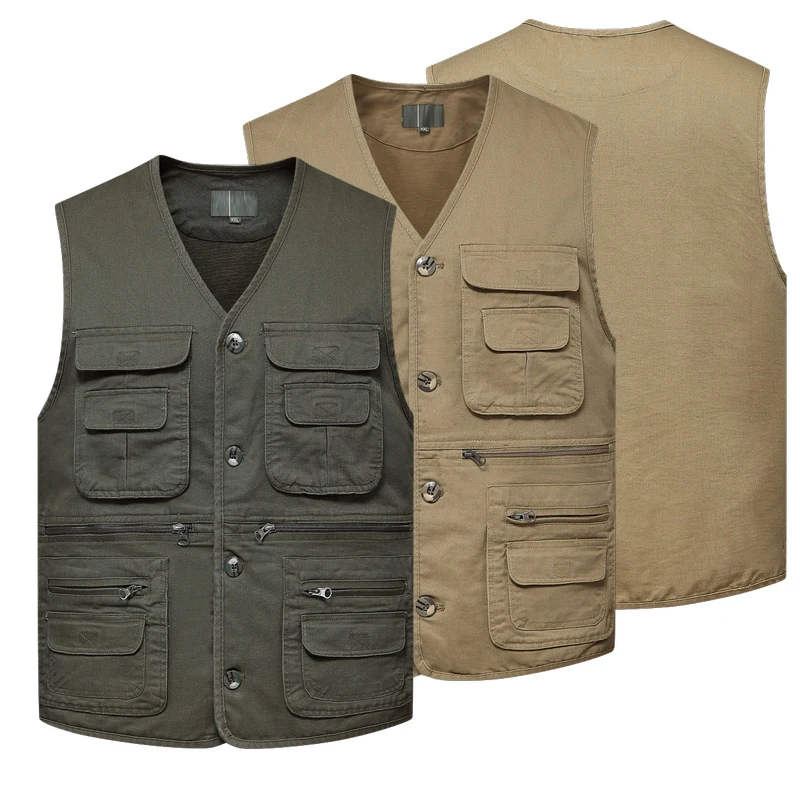 2021 Men Multi-Pocket Classic Waistcoat Male Sleeveless Unloading Solid Coat Work Vest Photographer Tactical Jacket
2021 Men Multi-Pocket Classic Waistcoat Male Sleeveless Unloading Solid Coat Work Vest Photographer Tactical Jacket