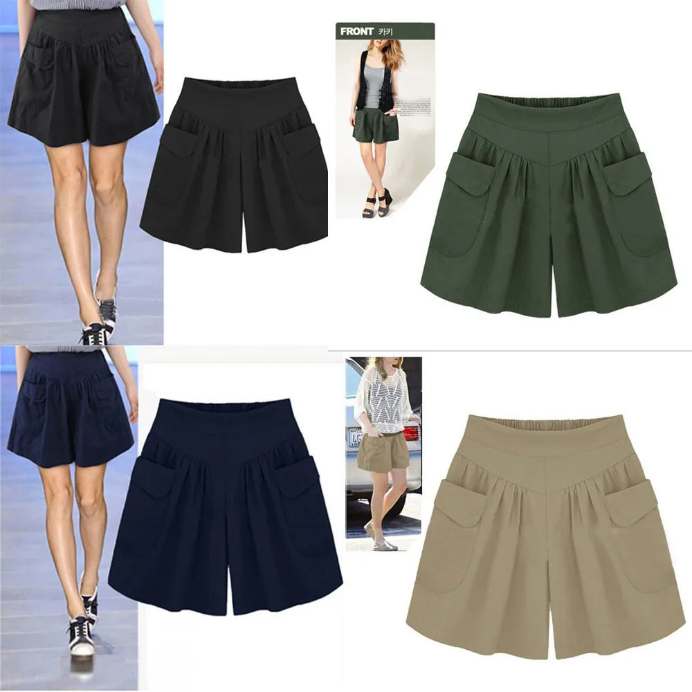 2021 New Women Casual Shorts Solid Daily Plus Size Solid Loose Hot Pants Pockets Lady Summer Casual Shorts Pantalones De Mujer 
2021 New Women Casual Shorts Solid Daily Plus Size Solid Loose Hot Pants Pockets Lady Summer Casual Shorts Pantalones De Mujer