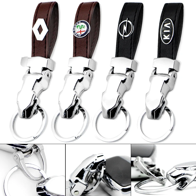 1 шт. металлический Кожаный Автомобильный логотип брелок для ключей BMW 3 серии 5 7 e46