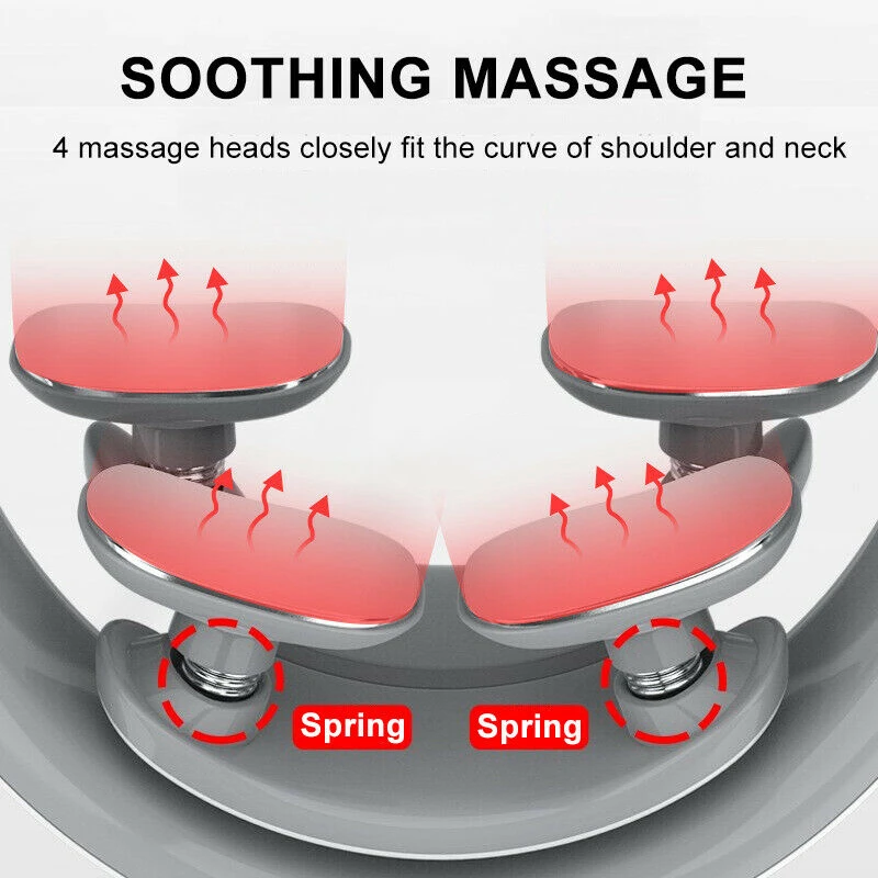 4 Heads Smart Cervical Massager 5 Modes Neck Massager Electric Back And Neck Massager Pain Relief Healthcare Relaxation Tool
4 Heads Smart Cervical Massager 5 Modes Neck Massager Electric Back And Neck Massager Pain Relief Healthcare Relaxation Tool