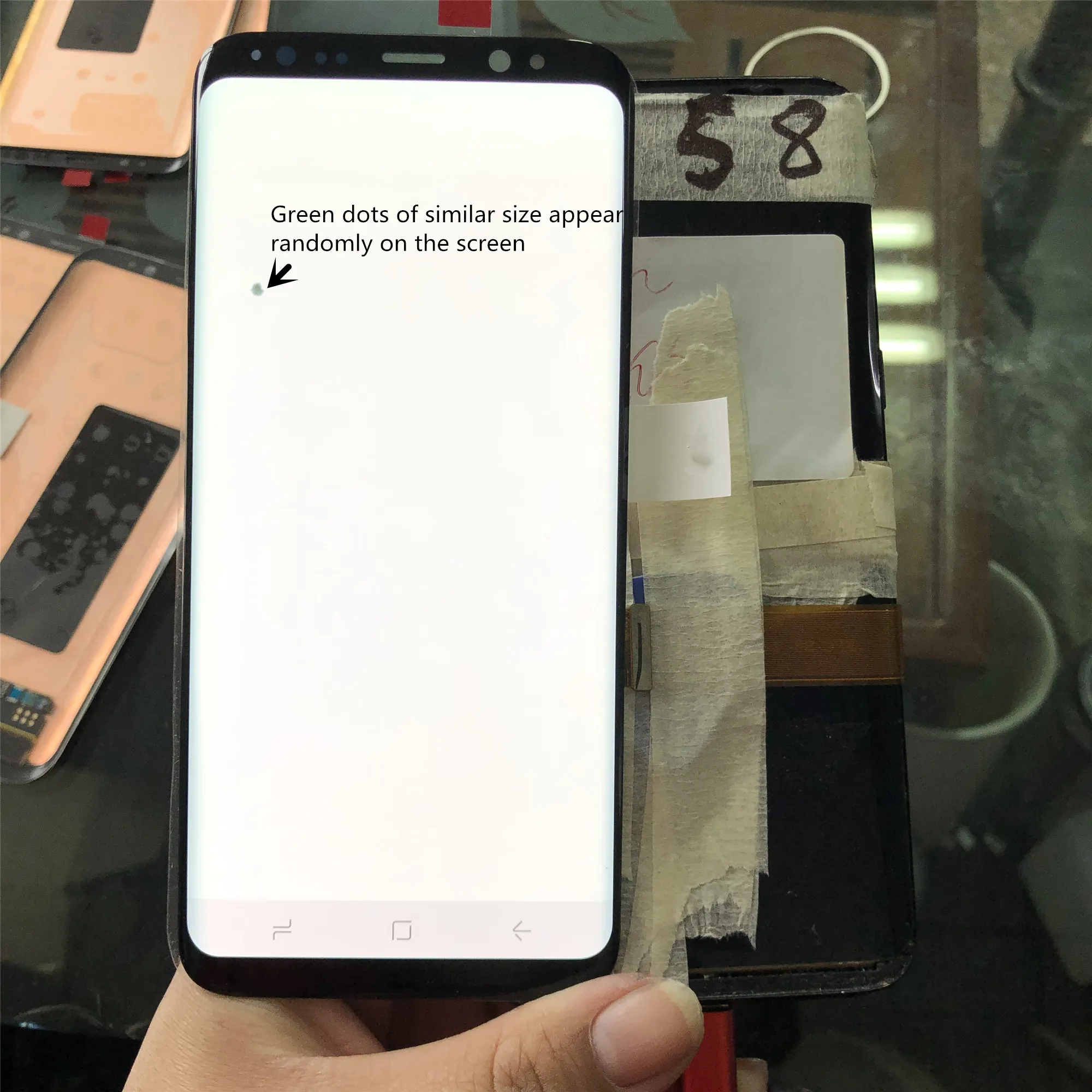 Оригинальный с рамкой для Samsung Galaxy S8 G950 G950F точечным ЖК дисплеем + дигитайзер