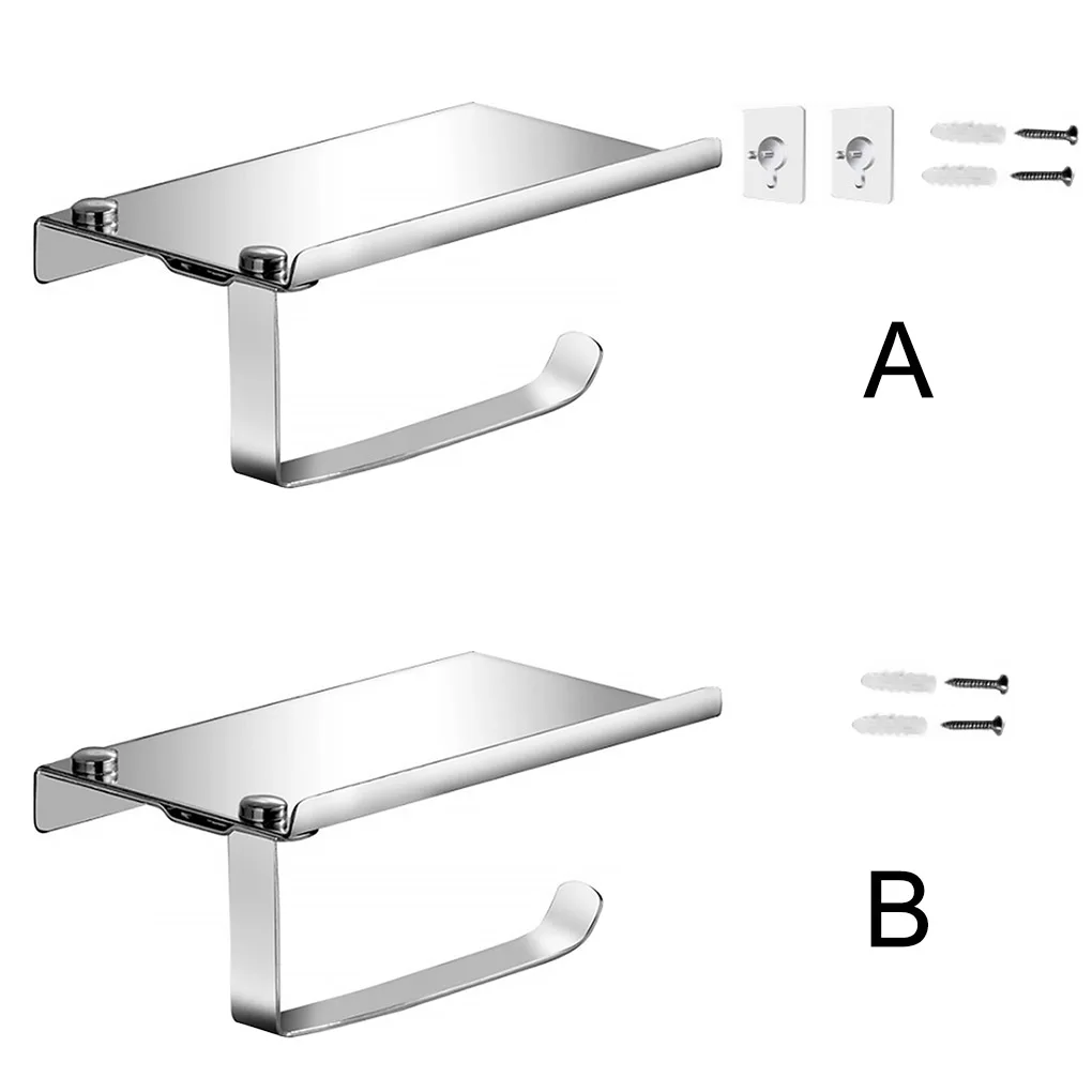 Stainless Steel Toilet Paper Holder With Phone Shelf Simple Storage Shelf Toilet Roll Paper Holder Bathroom Accessories Simple
Stainless Steel Toilet Paper Holder With Phone Shelf Simple Storage Shelf Toilet Roll Paper Holder Bathroom Accessories Simple