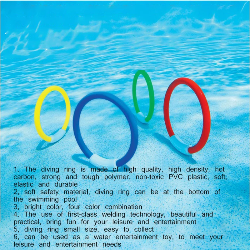 4 Pcs/Set Swimming Diving Rings Underwater Swimming Sinking Rings Pool Rings For Children Pool Swimming Accessory Kid Toy
4 Pcs/Set Swimming Diving Rings Underwater Swimming Sinking Rings Pool Rings For Children Pool Swimming Accessory Kid Toy