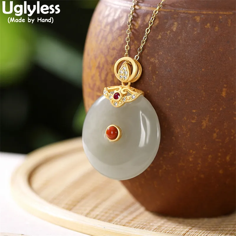 Uglyless Classic Peace Buttons Pendants for Women Natural Grey Lavender Jade Necklaces NO Chains Agate Jewelry 925 Silver Bijoux
Uglyless Classic Peace Buttons Pendants for Women Natural Grey Lavender Jade Necklaces NO Chains Agate Jewelry 925 Silver Bijoux
