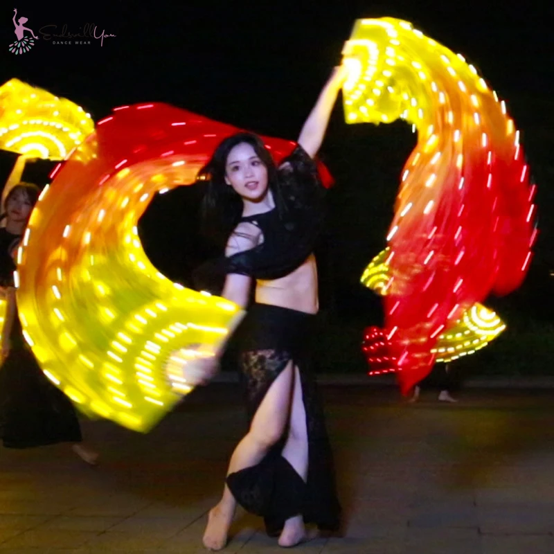 Belly Dance LED Fans 180cm Props Accessories Strong Lights Hand Veil Fans 126 pieces lambs Fire Performance
Belly Dance LED Fans 180cm Props Accessories Strong Lights Hand Veil Fans 126 pieces lambs Fire Performance