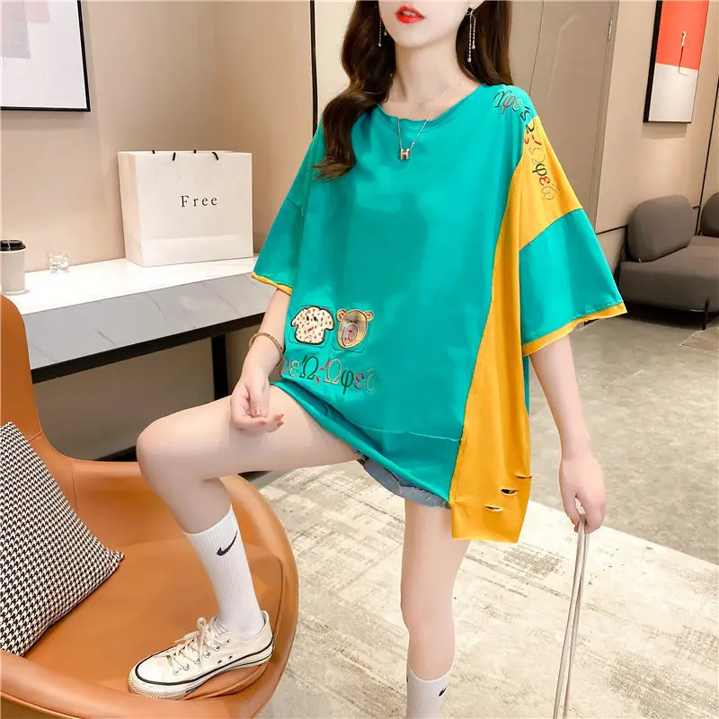 Pure Cotton Short-sleeved T-shirt Women's Summer 2021 New Design Niche Loose Trend Top
Pure Cotton Short-sleeved T-shirt Women's Summer 2021 New Design Niche Loose Trend Top