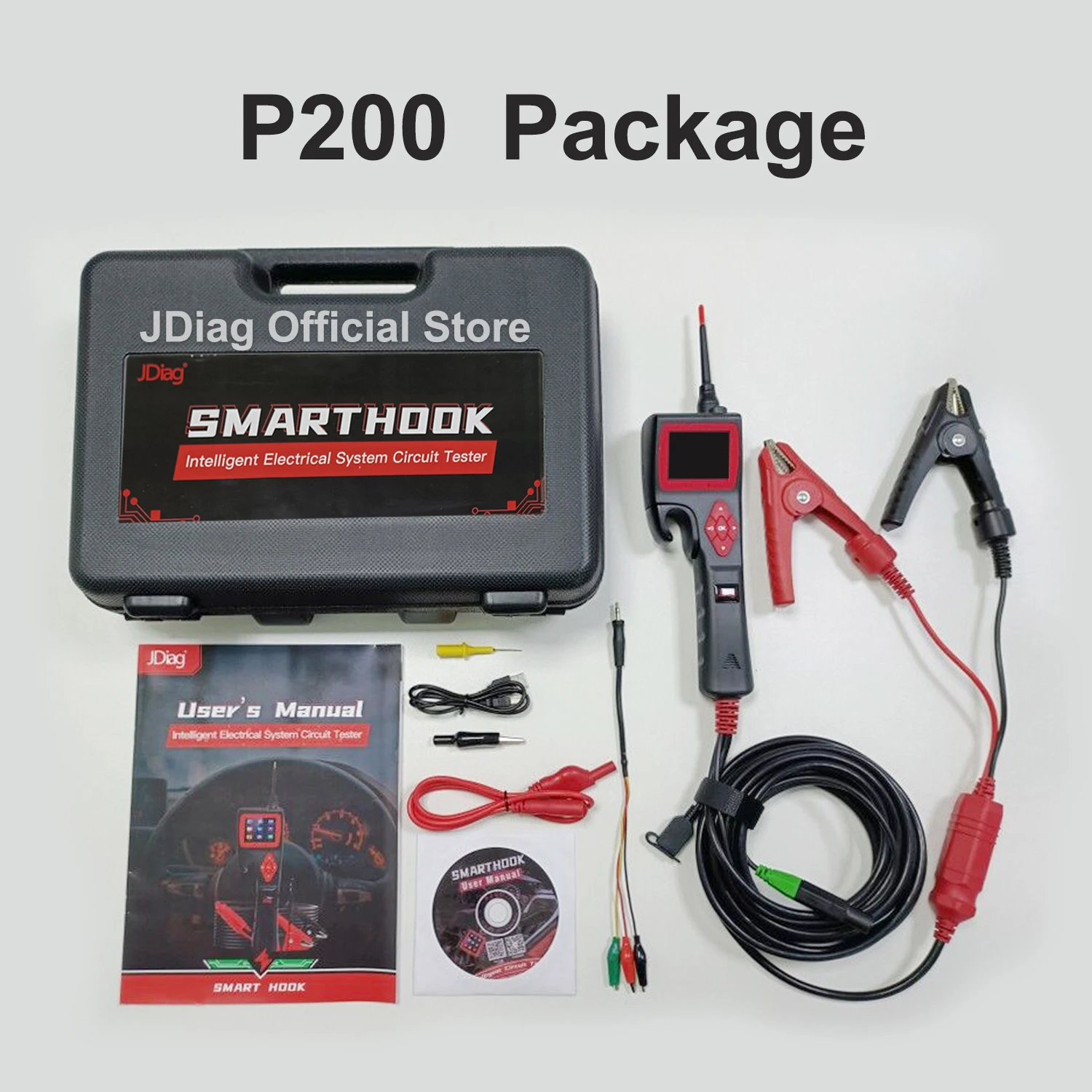 SMARTHOOK Circuit Tester Probe Powerful Diagnose Vehicle Electrical System Circuit Problem P200 JDiag Smart Circuit Tester
SMARTHOOK Circuit Tester Probe Powerful Diagnose Vehicle Electrical System Circuit Problem P200 JDiag Smart Circuit Tester