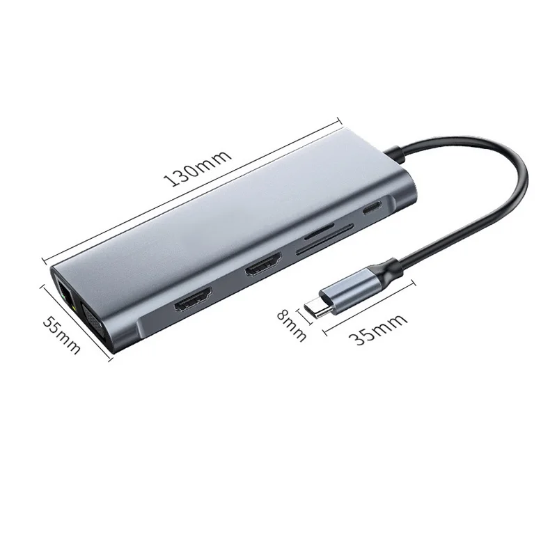 12 in 1 USB C Hub TF SD Card Reader For MacBook Pro Accessories With RJ45 VGA Hub USB 3.0 Dock Station HDMI-compatible Adapter
12 in 1 USB C Hub TF SD Card Reader For MacBook Pro Accessories With RJ45 VGA Hub USB 3.0 Dock Station HDMI-compatible Adapter