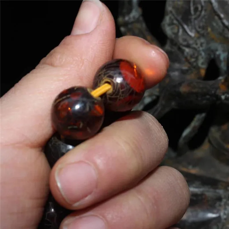 Collection Chinese Hand-made Wax Crackle Bead Jewelry Bracelet Auspicious Decorative Gifts
Collection Chinese Hand-made Wax Crackle Bead Jewelry Bracelet Auspicious Decorative Gifts