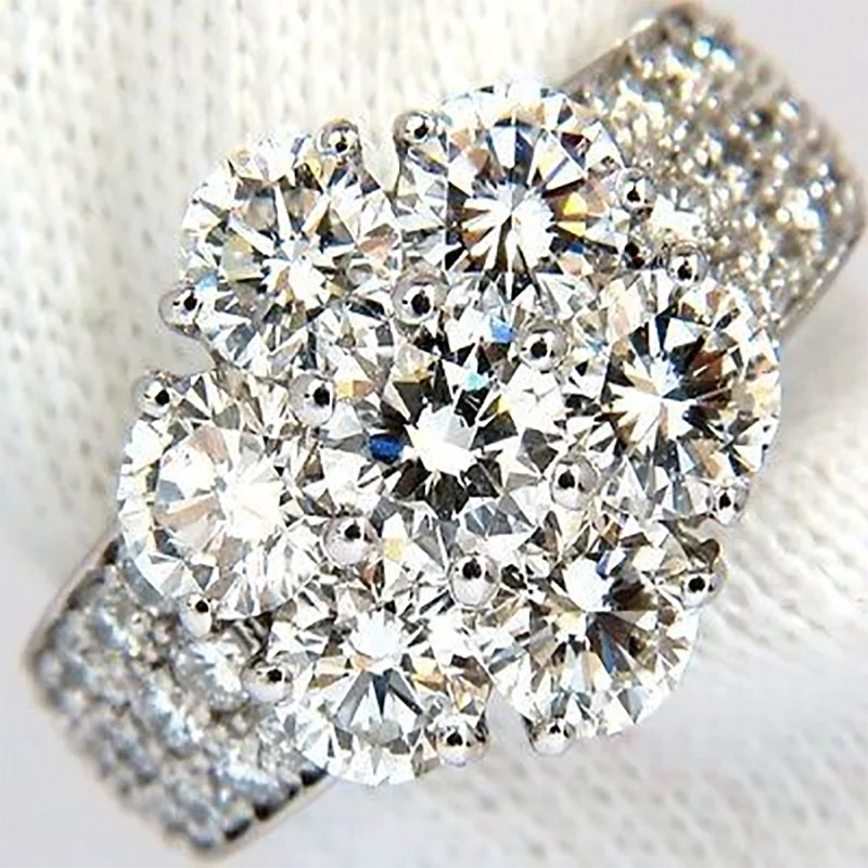 Lovely Female White Crystal Flower Ring Charm Silver Color Wedding Rings for Women Dainty Bridal Floral Zircon Engagement Ring
Lovely Female White Crystal Flower Ring Charm Silver Color Wedding Rings for Women Dainty Bridal Floral Zircon Engagement Ring