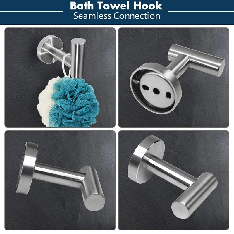 6-Piece Set Bathroom Set, Towel Bar Set Include 24 inch Towel Bar+Towel Ring+Toilet Paper Holder+3 Robe Towel Hook
6-Piece Set Bathroom Set, Towel Bar Set Include 24 inch Towel Bar+Towel Ring+Toilet Paper Holder+3 Robe Towel Hook