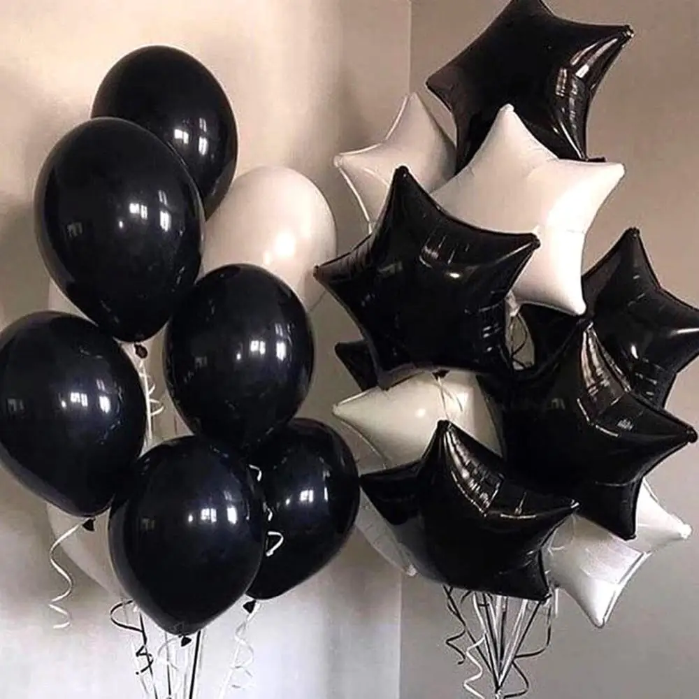 16pcs/Lot 18inch White Black Star Foil Balloons Birthday Wedding Party Decoration Helium Globos Wedding Baby Shower Supplies
16pcs/Lot 18inch White Black Star Foil Balloons Birthday Wedding Party Decoration Helium Globos Wedding Baby Shower Supplies