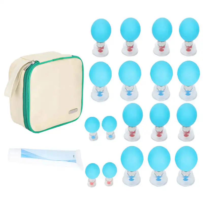 18PCS Massage Jars Acupressure Cupping Therapy Set Detox Pain Relief Vacuum Suction Cupping Chinese Medical Massage Health Care
18PCS Massage Jars Acupressure Cupping Therapy Set Detox Pain Relief Vacuum Suction Cupping Chinese Medical Massage Health Care
