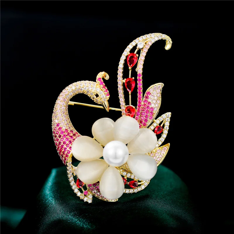Fashion Temperament Women Brooches Vintage Opal Zircon Phoenix Brooch Winter Clothing Accessories Shawl Pin Animal Jewelry Gift
Fashion Temperament Women Brooches Vintage Opal Zircon Phoenix Brooch Winter Clothing Accessories Shawl Pin Animal Jewelry Gift
