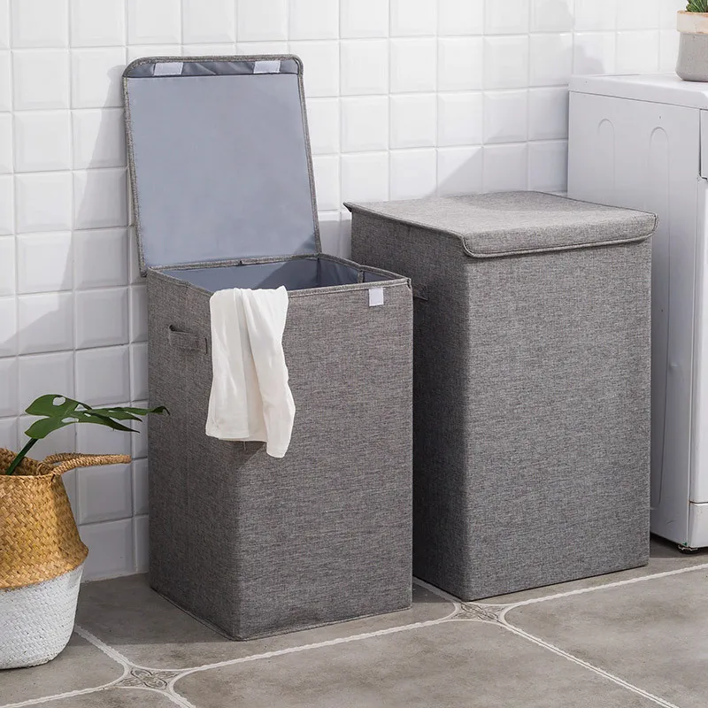 Cotton Linen Laundry Basket With Cover Large Capacity Bathroom Storage Basket Household Collapsible Waterproof Laundry Hamper
Cotton Linen Laundry Basket With Cover Large Capacity Bathroom Storage Basket Household Collapsible Waterproof Laundry Hamper