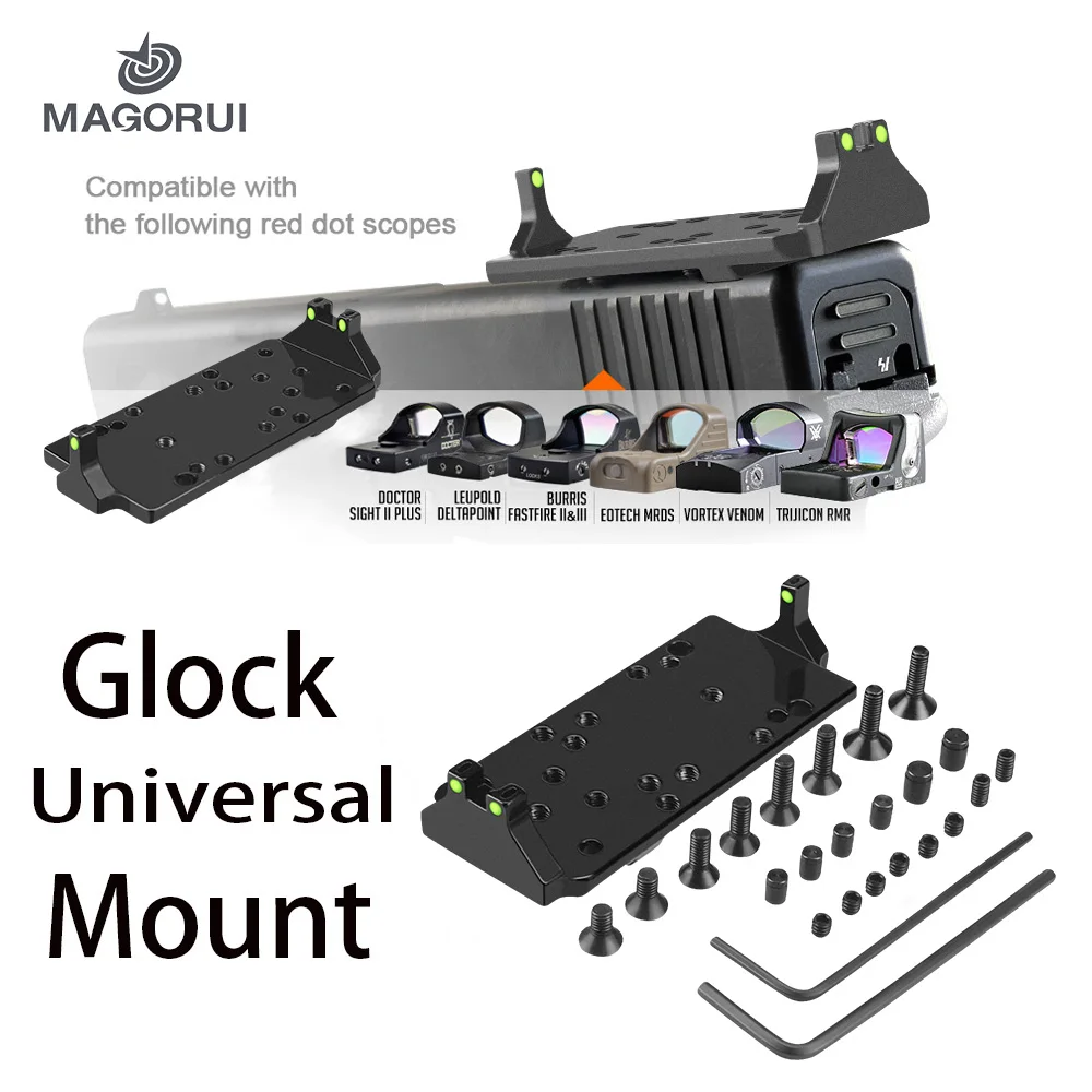 Magorui For Glock Pistol Red Dot Sights Mount For Glock Red Dot Optic Fiber Sight Tactical Mounting Platform Accessories
Magorui For Glock Pistol Red Dot Sights Mount For Glock Red Dot Optic Fiber Sight Tactical Mounting Platform Accessories