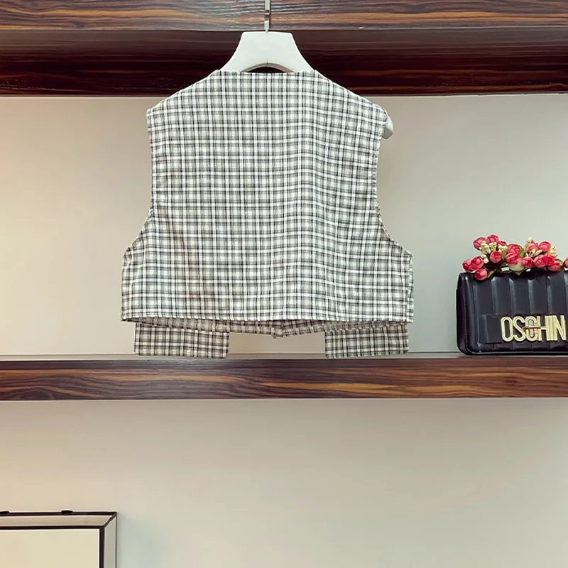 Women Elegant Vintage Sweet Party Dress Suit Plaid Vest Top And Cute Shirt Dresses Two Piece Set Plus Size Outfit Summer Clothes
Women Elegant Vintage Sweet Party Dress Suit Plaid Vest Top And Cute Shirt Dresses Two Piece Set Plus Size Outfit Summer Clothes
