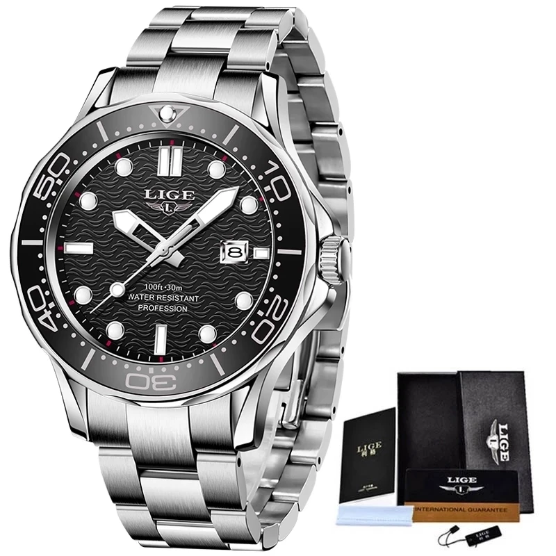 2021 LIGE Top Brand Fashion Diver Watch For Men Waterproof Date Clock Sport Watches Mens Quartz Wristwatch+Box Relogio Masculino
2021 LIGE Top Brand Fashion Diver Watch For Men Waterproof Date Clock Sport Watches Mens Quartz Wristwatch+Box Relogio Masculino