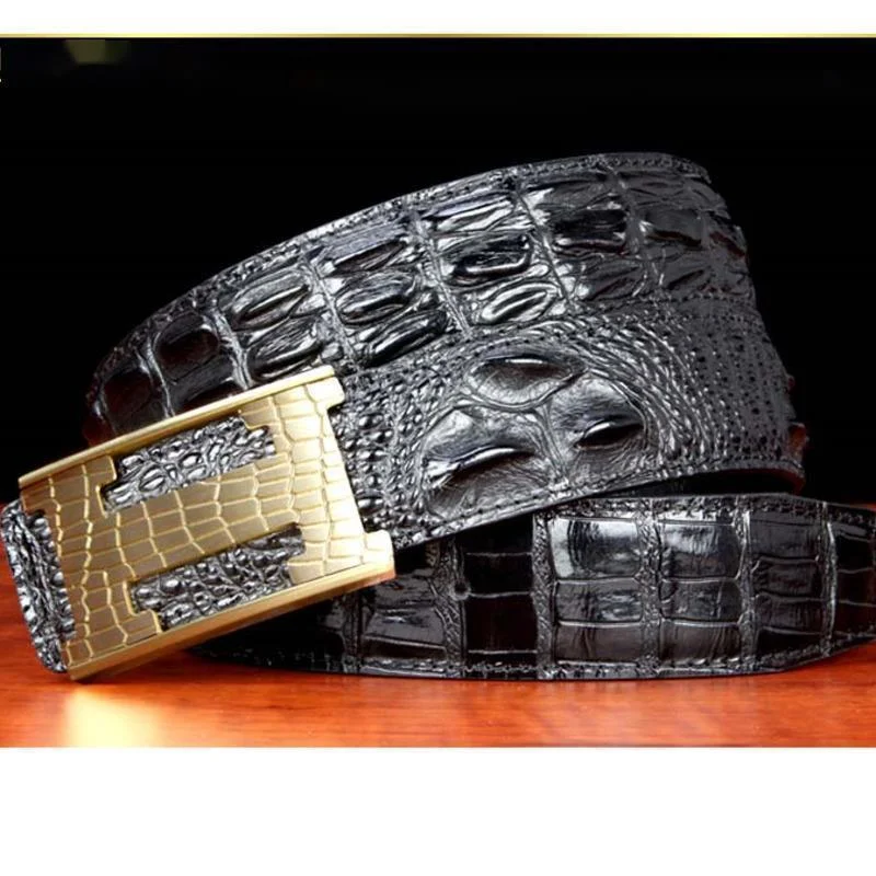 Men's Alligator Leather Belt Women Fashion High Quality Leisure Trend Smooth Buckle Business Belt Luxury New Designer Straps
Men's Alligator Leather Belt Women Fashion High Quality Leisure Trend Smooth Buckle Business Belt Luxury New Designer Straps