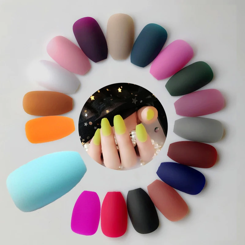 31Colors Coffin Fake Nails Matte White/Balck Frosted Press On Nails Coloured Yellow/Red/Orange False Nails Art Tips
31Colors Coffin Fake Nails Matte White/Balck Frosted Press On Nails Coloured Yellow/Red/Orange False Nails Art Tips